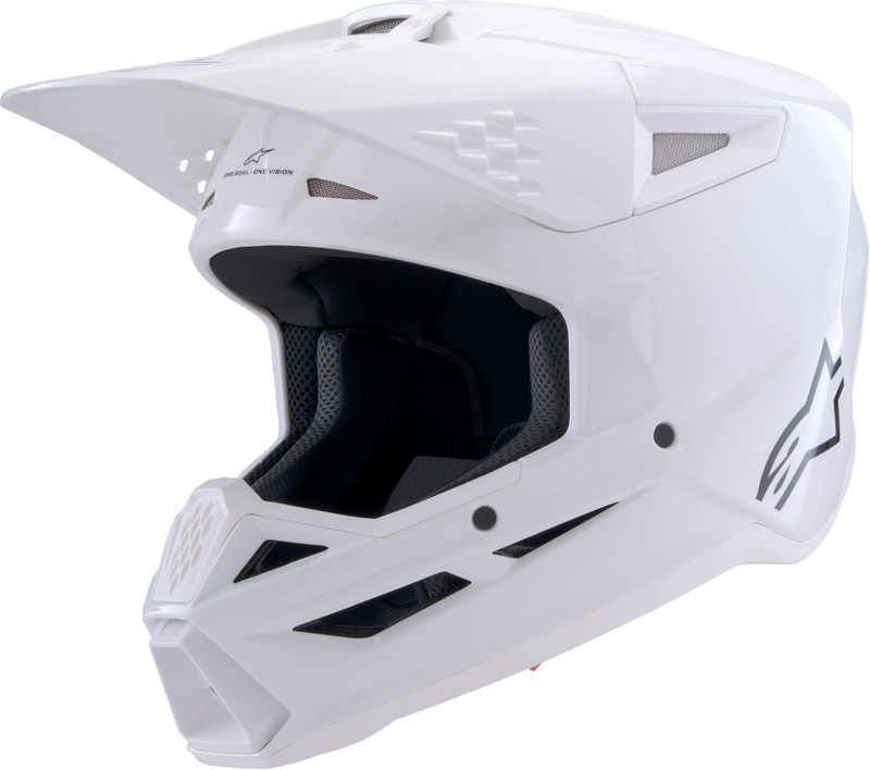 Alpinestars SM3 Solid Gloss White Helmet - Speed Addicts