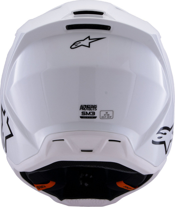 Alpinestars SM3 Solid Gloss White Helmet - Speed Addicts