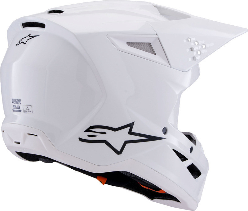 Alpinestars SM3 Solid Gloss White Helmet - Speed Addicts