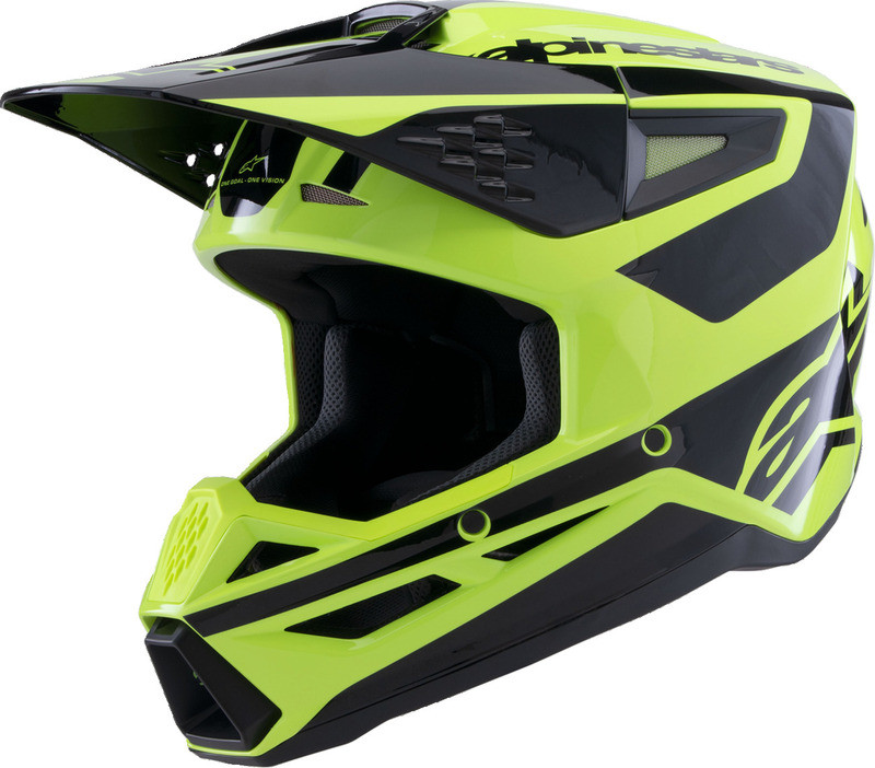 Alpinestars SM3 Heat Gloss Yellow Fluo Black Helmet