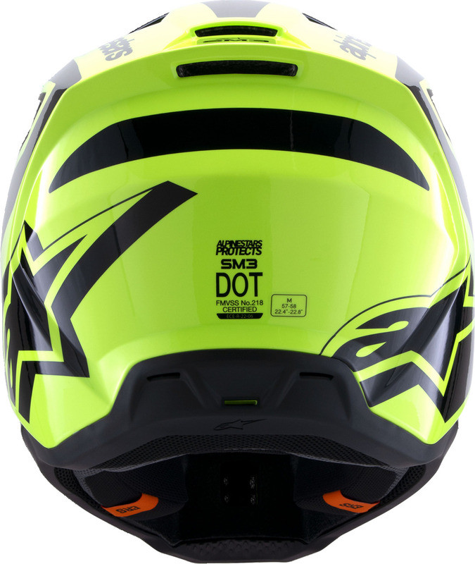 Alpinestars SM3 Heat Gloss Yellow Fluo Black Helmet