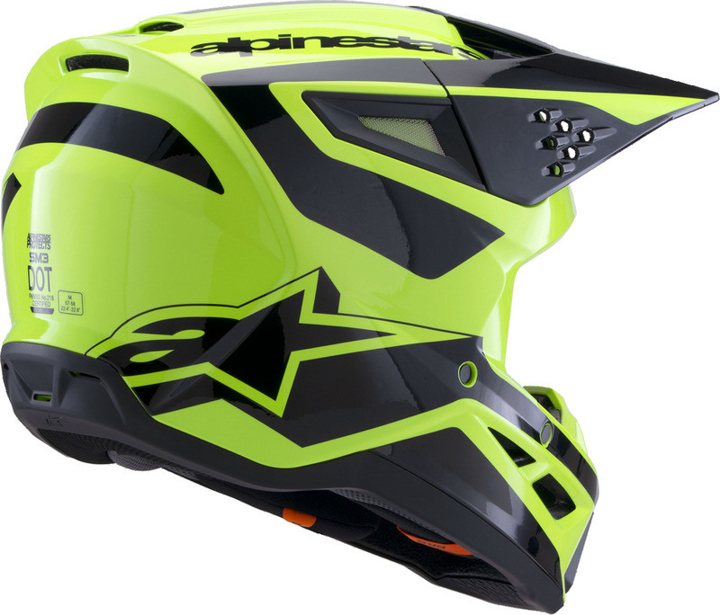 Alpinestars SM3 Heat Gloss Yellow Fluo Black Helmet