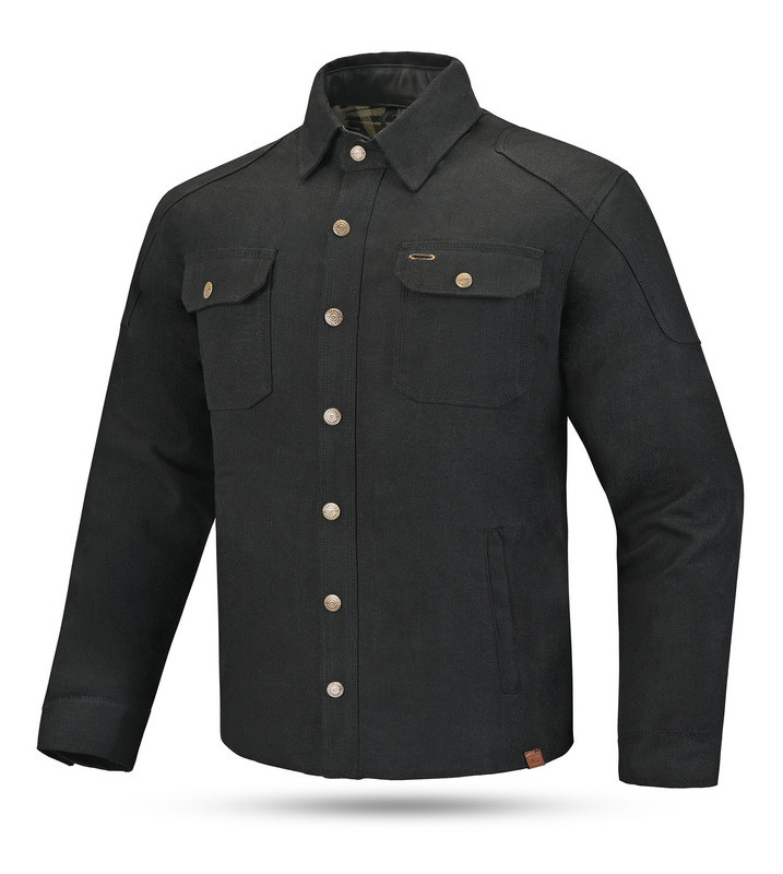 Cortech The Rambler Wax Cotton Black Riding Shirt