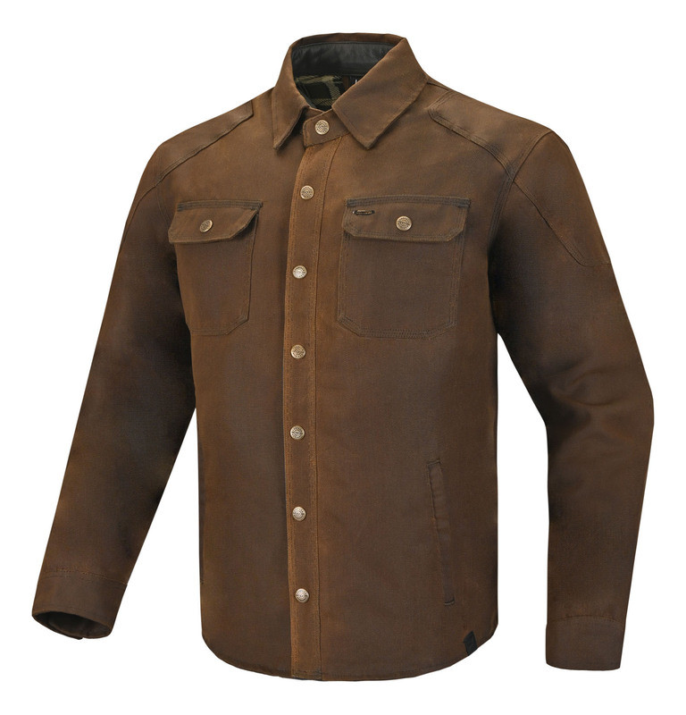 Cortech The Rambler Wax Cotton Brown Riding Shirt