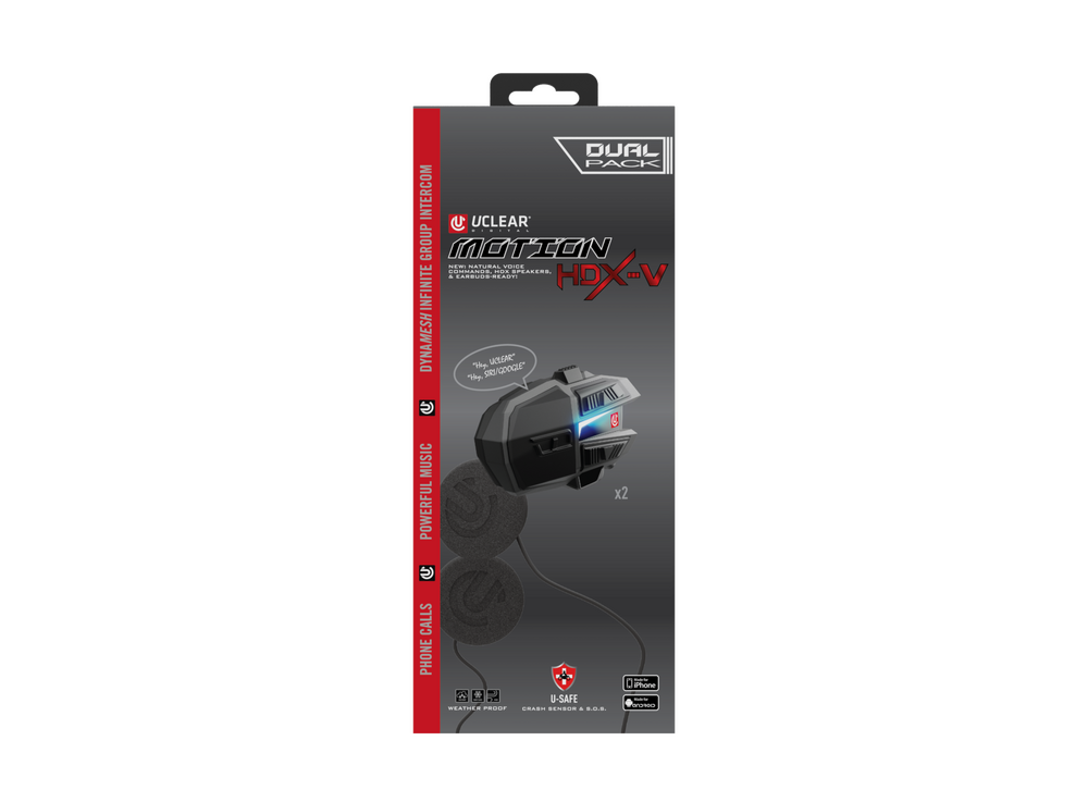 UCLEAR Motion Hdx-V Dual Kit Helmet Audio Dual Kit - 180513