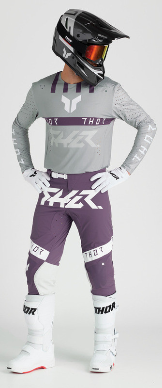 Thor SPORTMODE Flite Gray Purple Jersey