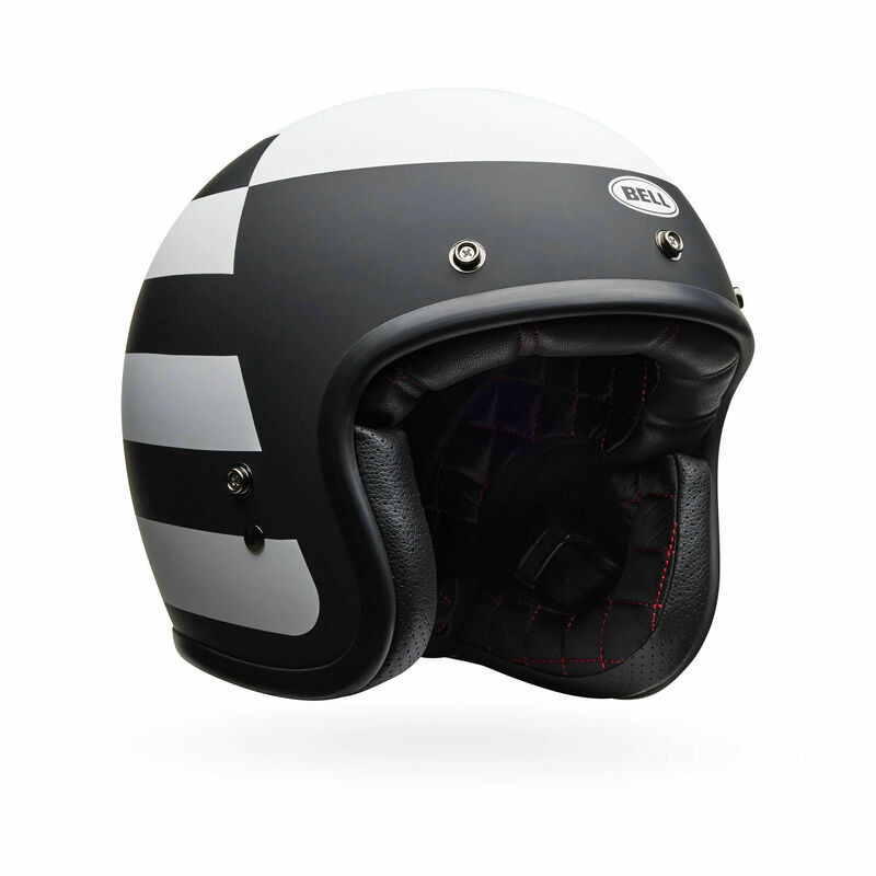 Maverick　BELL CUSTOM 500 ヘルメットMサイズ Bell Custom 500 Parlor Matte Black White Helmet - Speed Addicts