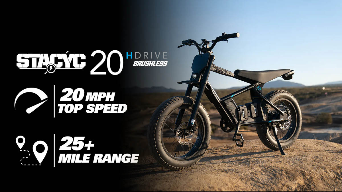 STACYC 20hDRIVE Class 2 E-Bike 500W Brushless