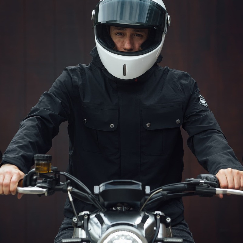 Merlin Bramshaw Laminate Rain Black Jacket