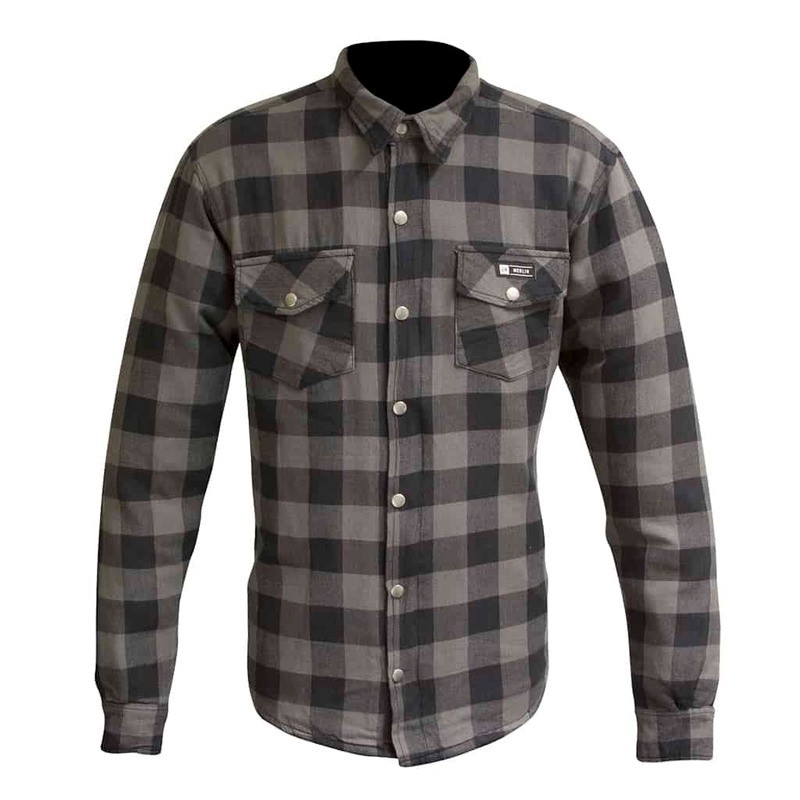 Merlin Axe Grey Check Shirt