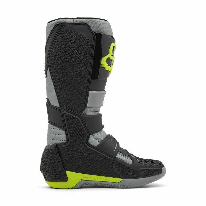 Fox Racing V25 Comp Gray Yellow Boots