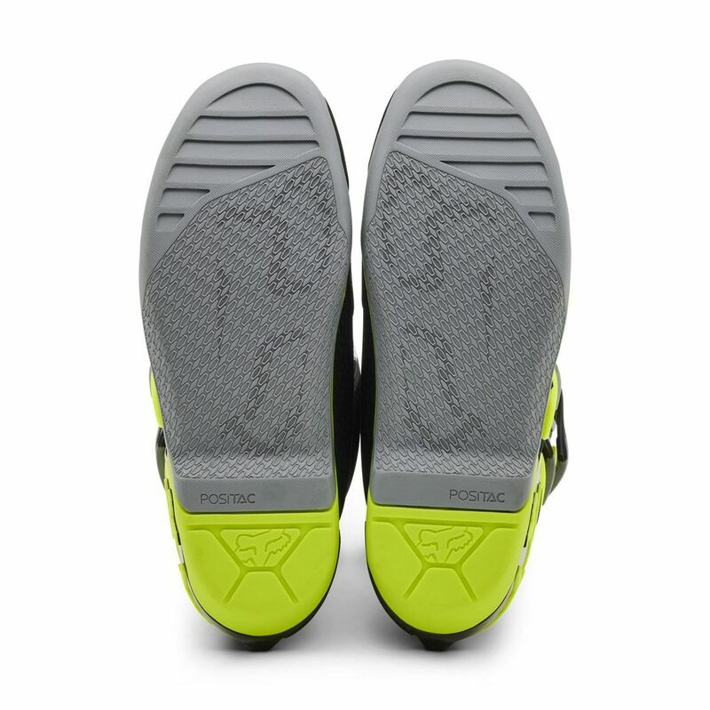 Fox Racing V25 Comp Gray Yellow Boots - Speed Addicts