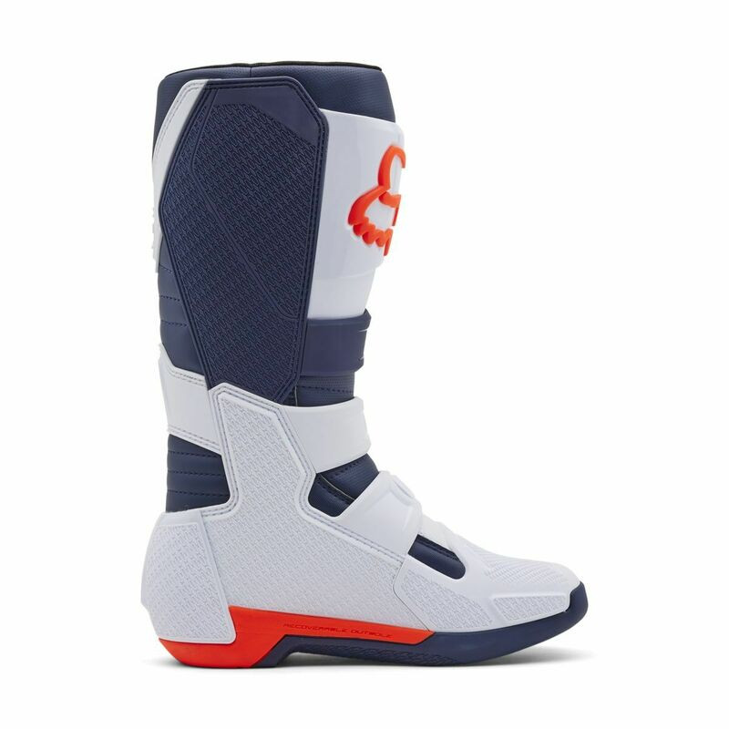 Fox Racing V25 Comp White Navy Boots