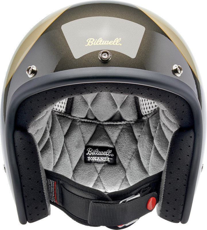Biltwell Bonanza Scallop Metallic Charcoal Champagne Helmet