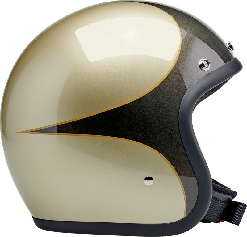 Biltwell Bonanza Scallop Metallic Charcoal Champagne Helmet