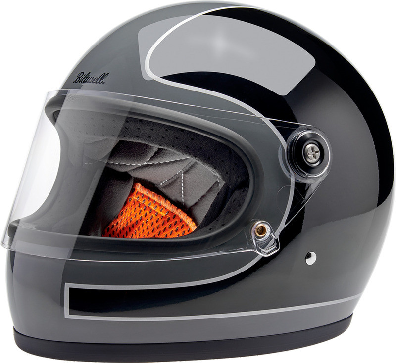 Biltwell Gringo S Tracker Gloss Storm Gray Black Helmet