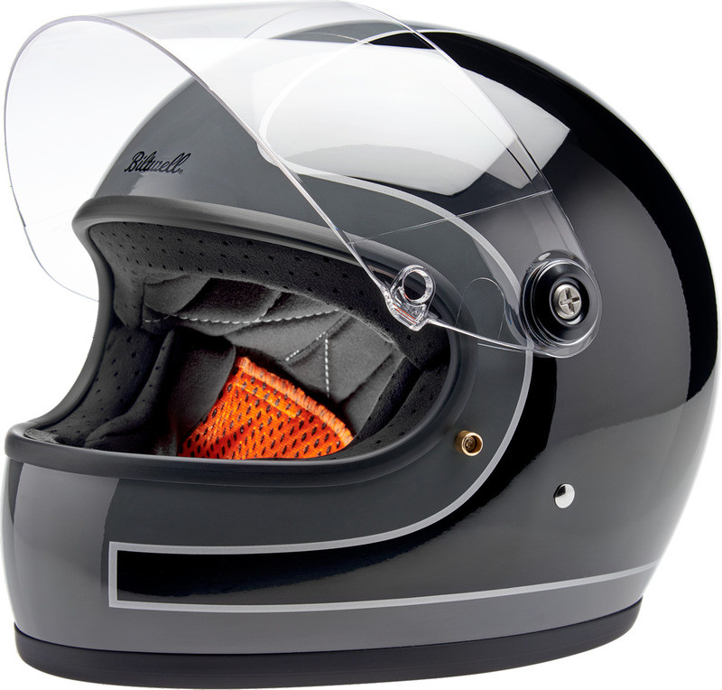 Biltwell Gringo S Tracker Gloss Storm Gray Black Helmet