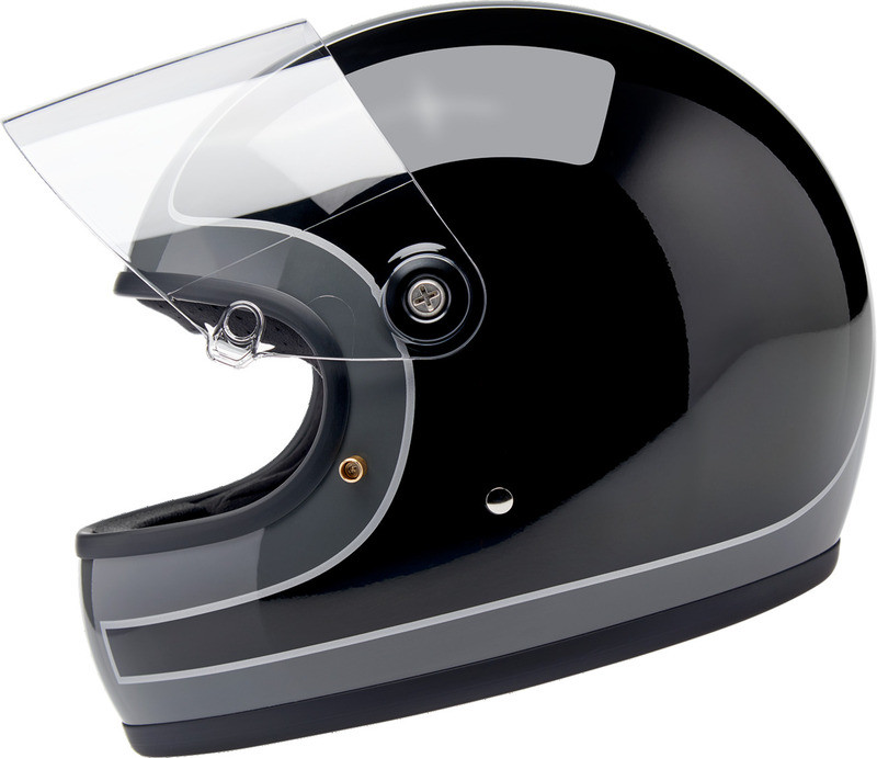 Biltwell Gringo S Tracker Gloss Storm Gray Black Helmet