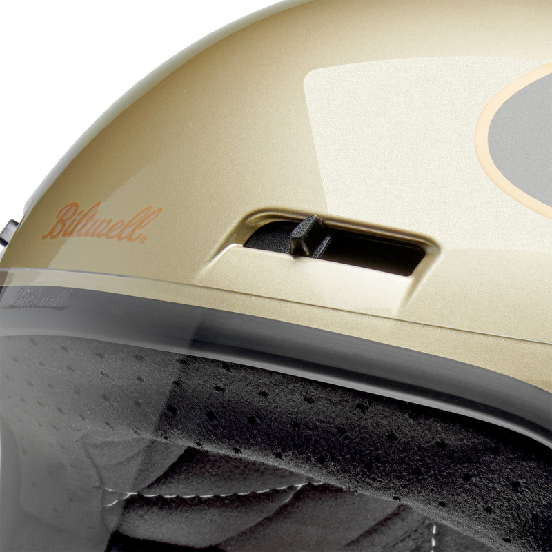 Biltwell Gringo SV Tracker Gloss Metallic Champagne Charcoal Helmet
