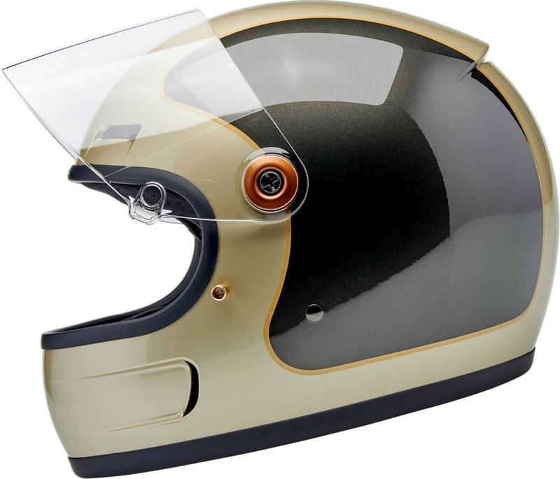 Biltwell Gringo SV Tracker Gloss Metallic Champagne Charcoal Helmet