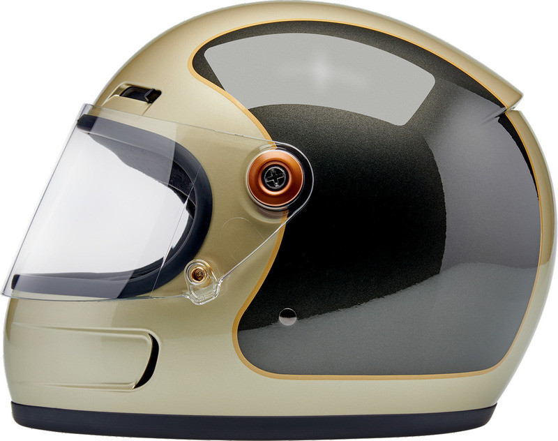 Biltwell Gringo SV Tracker Gloss Metallic Champagne Charcoal Helmet