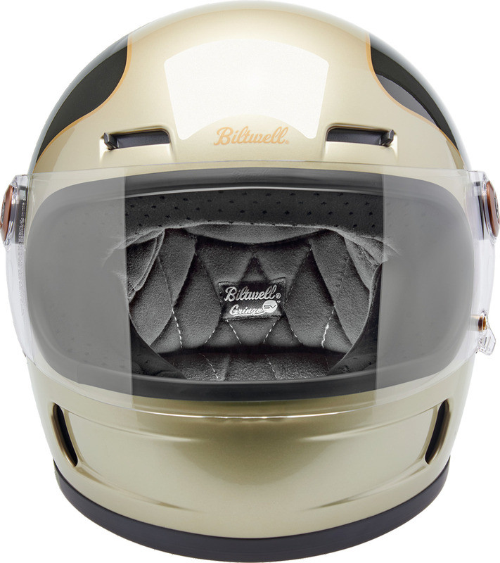 Biltwell Gringo SV Tracker Gloss Metallic Champagne Charcoal Helmet