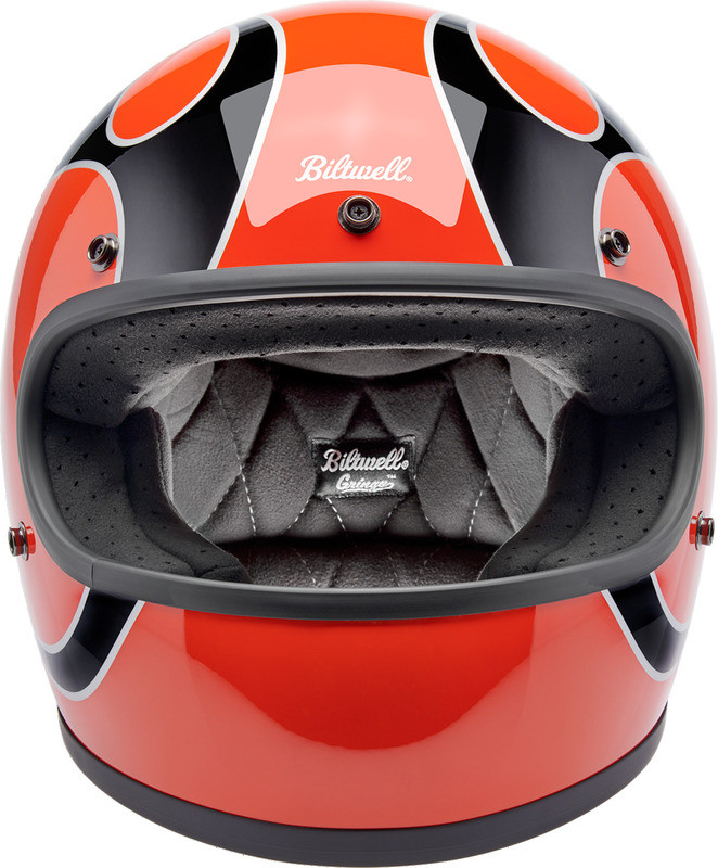 Biltwell Gringo Flames Competition Orange Helmet