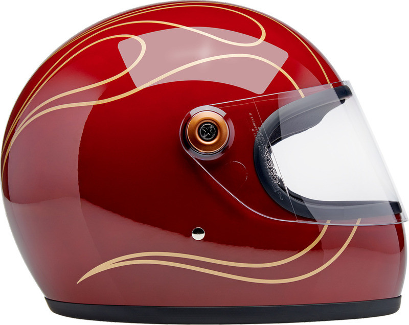Biltwell Gringo S Flames Gloss Garnet Red Helmet