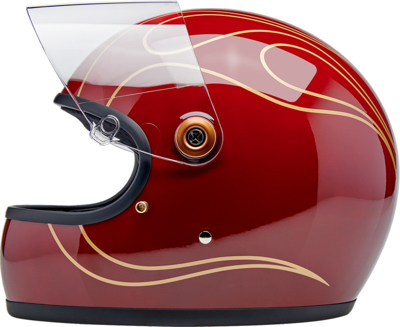 Biltwell Gringo S Flames Gloss Garnet Red Helmet