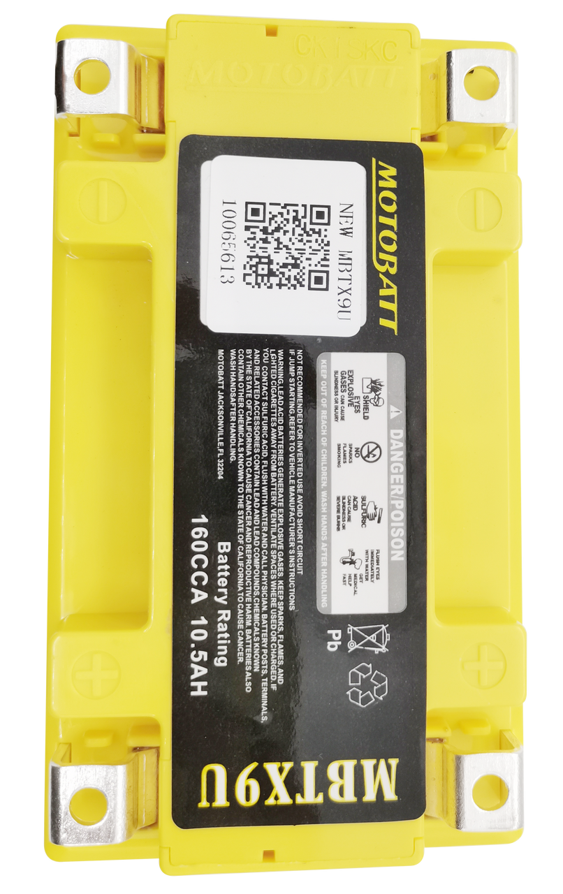 Motobatt Battery Mbtx9u Sealed Factory Activated - MBTX9U