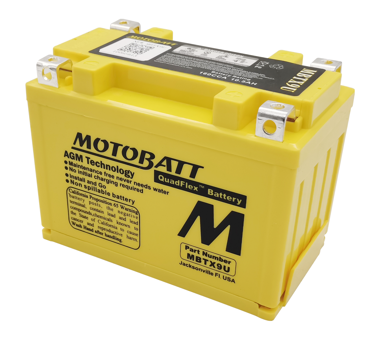 Motobatt Battery Mbtx9u Sealed Factory Activated - MBTX9U