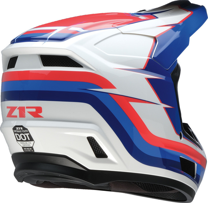Z1R Youth Dirt Maxx Vortex Red White Blue Helmet