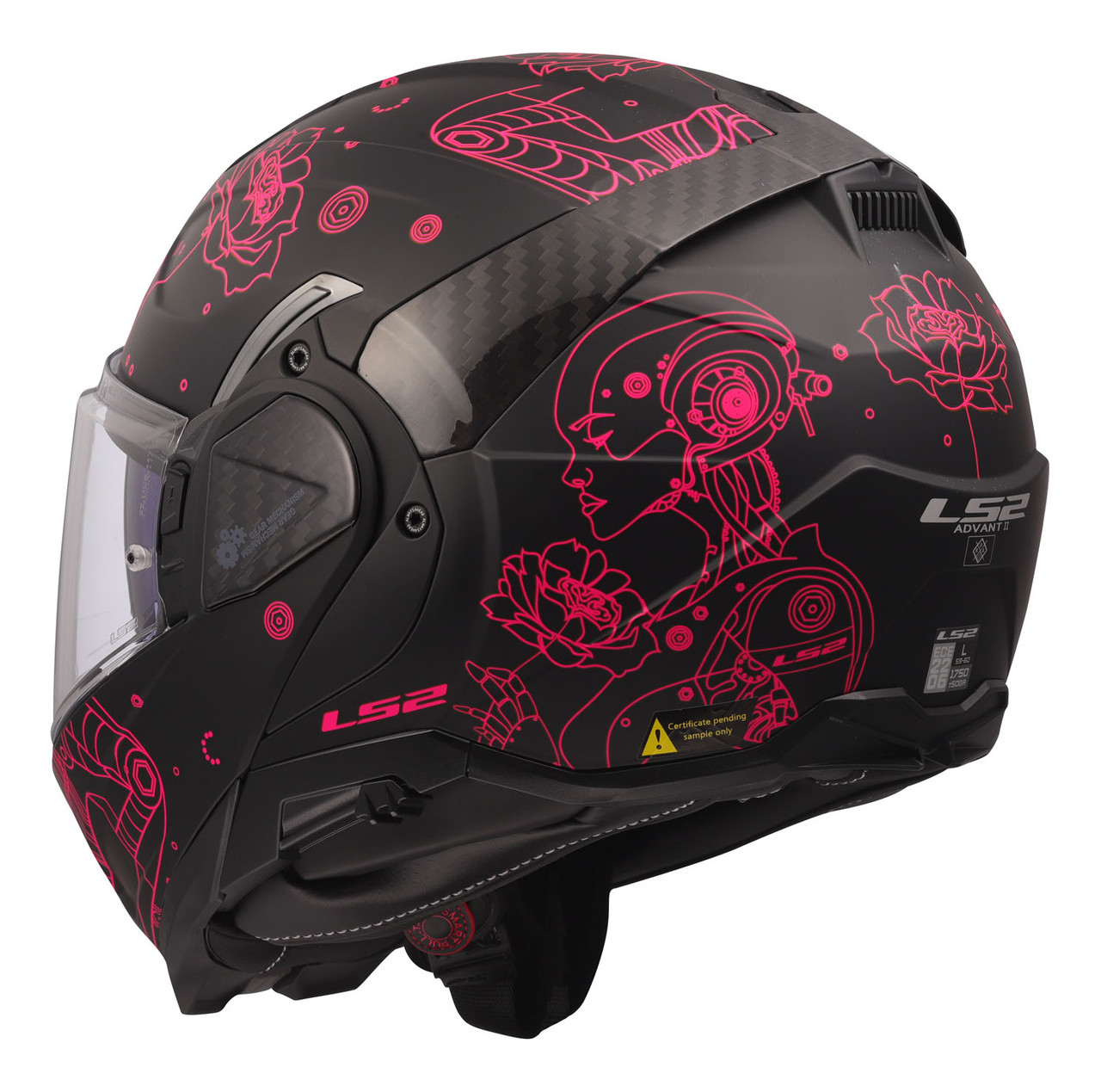 LS2 Advant II Sophia Modular Matte Black Pink Helmet - Speed Addicts