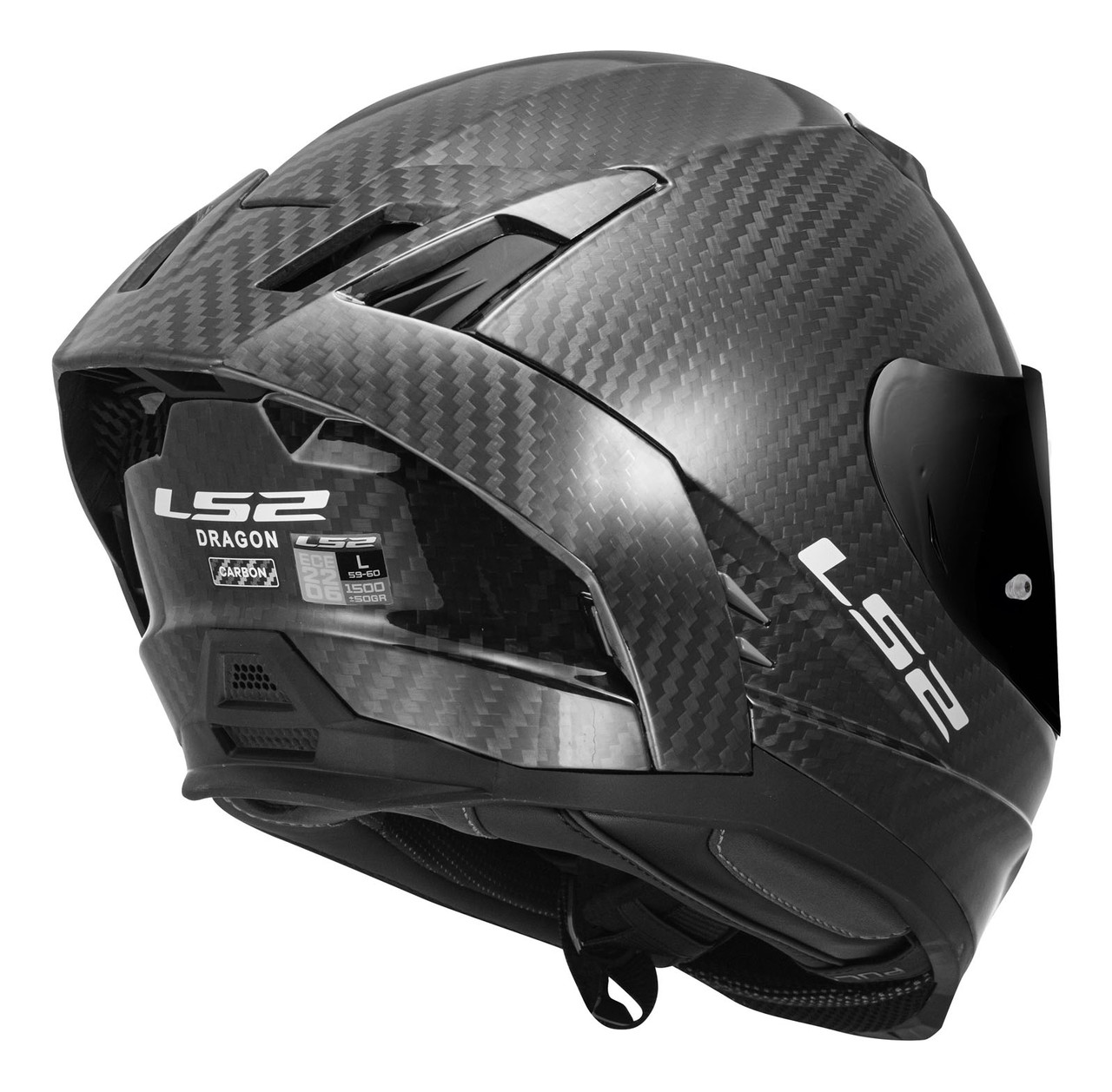 LS2 Dragon Carbon Gloss Black Helmet - Speed Addicts
