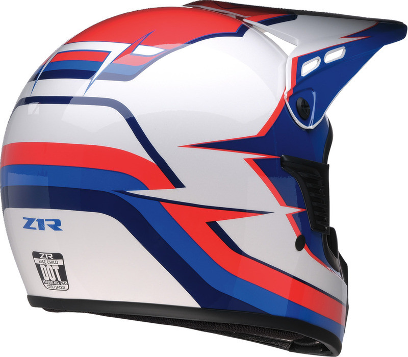 Z1R Child Dirt Maxx Vortex Red White Blue Helmet