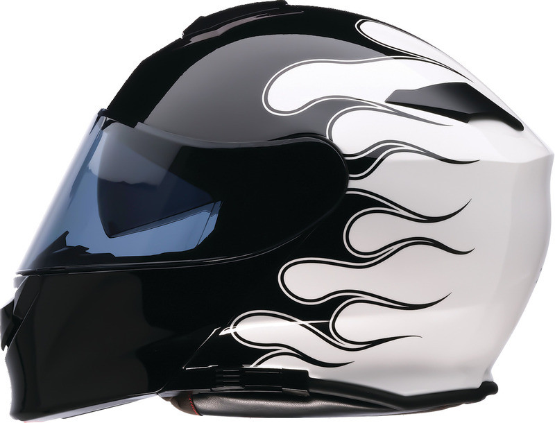 Z1R Solaris 2.0 Flame Black White Helmet - Speed Addicts