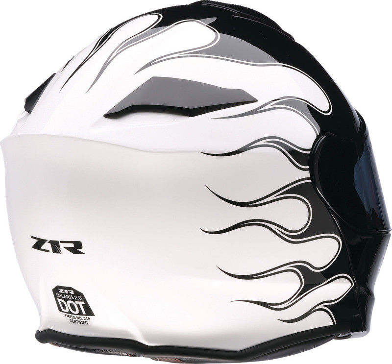 Z1R Solaris 2.0 Flame Black White Helmet - Speed Addicts