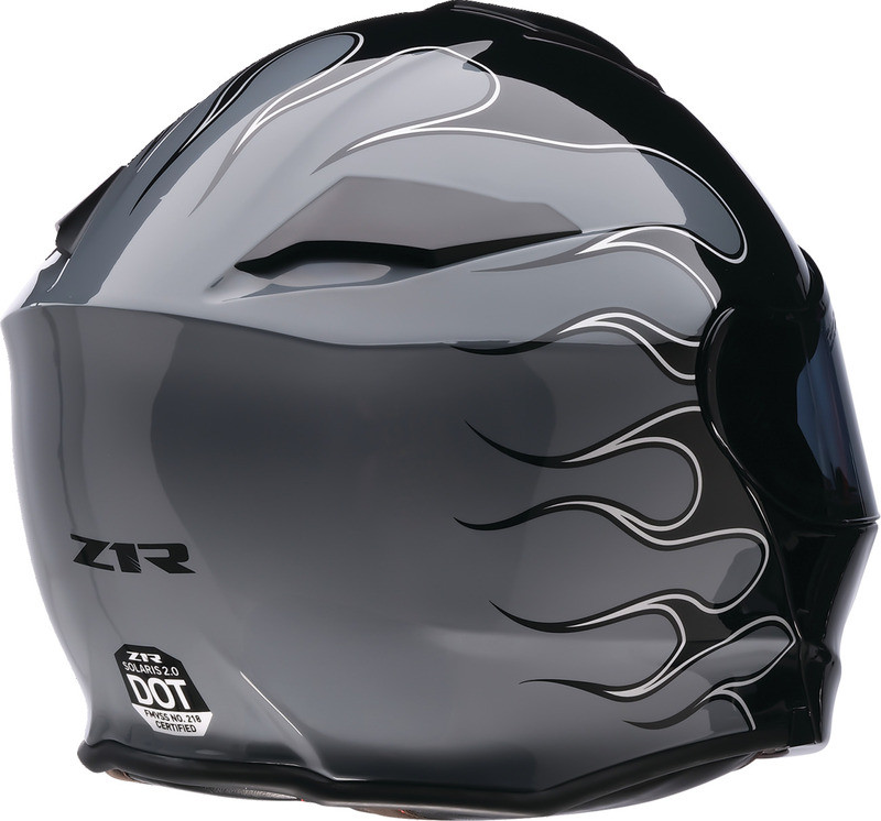 Z1R Solaris 2.0 Flame Black Gray Helmet - Speed Addicts