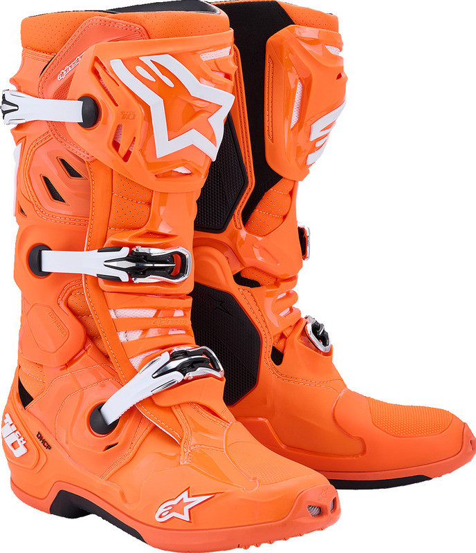 Alpinestars Tech 10 Supervented Fluorescent Orange Black White