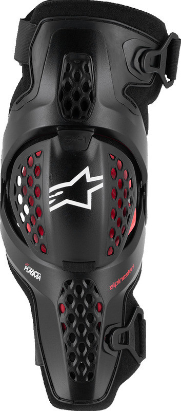 Alpinestars SX-1 Plasma Black Red Cool Gray Knee Guards