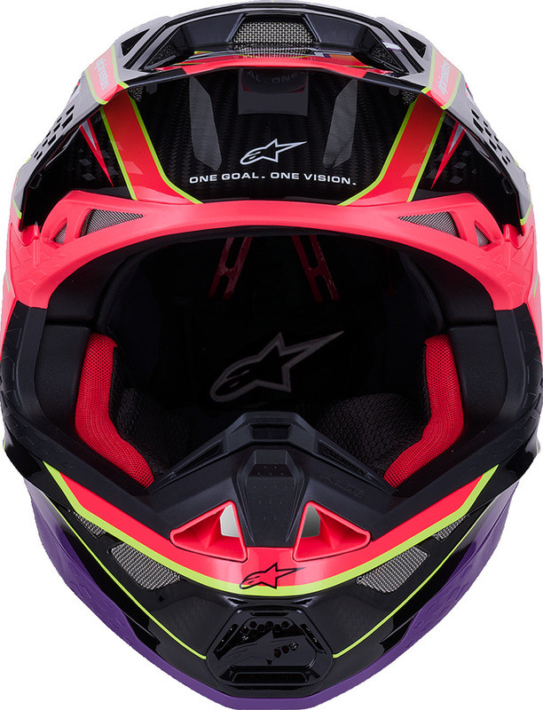 Alpinestars Supertech M10 Era Gloss Pink Violet Yellow Fluo Helmet