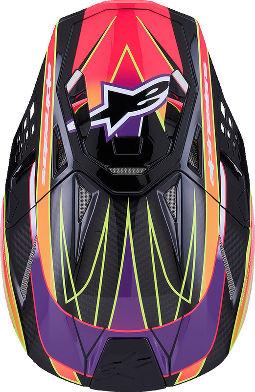 Alpinestars Supertech M10 Era Gloss Pink Violet Yellow Fluo Helmet