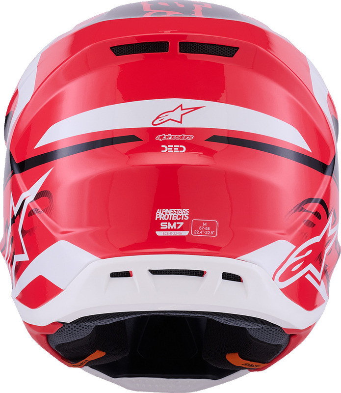 Alpinestars SM7 Deed Gloss Red Black White Helmet