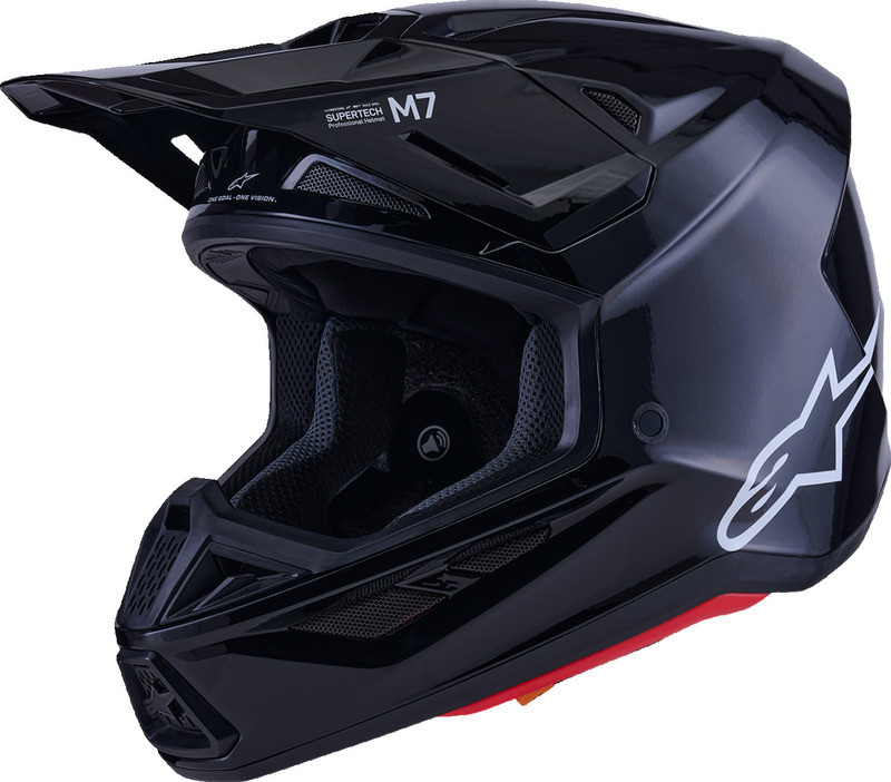 Alpinestars SM7 Solid Gloss Black Helmet - Speed Addicts