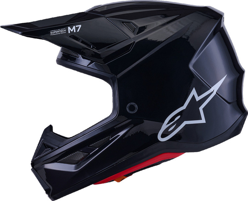 Alpinestars SM7 Solid Gloss Black Helmet - Speed Addicts