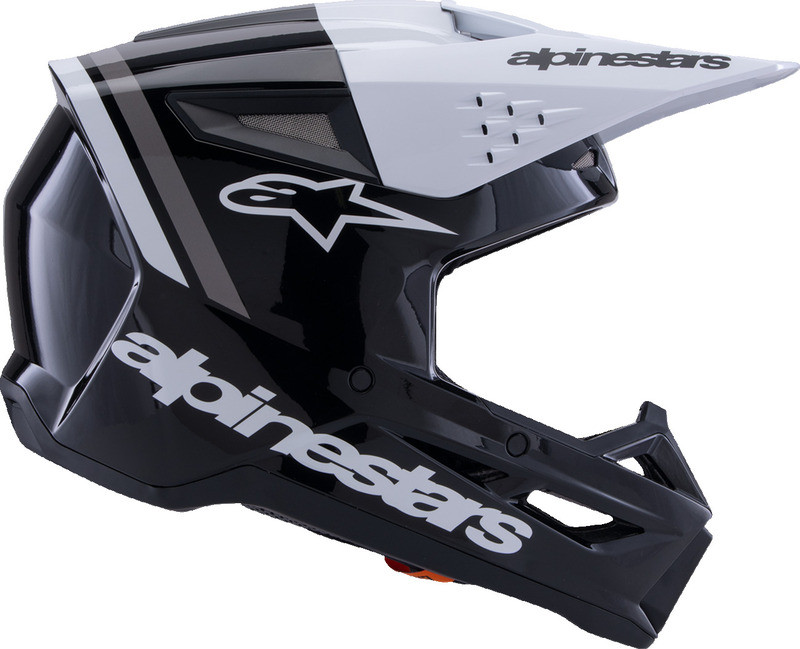 Alpinestars SM3 Radium Gloss Black White Gray Helmet