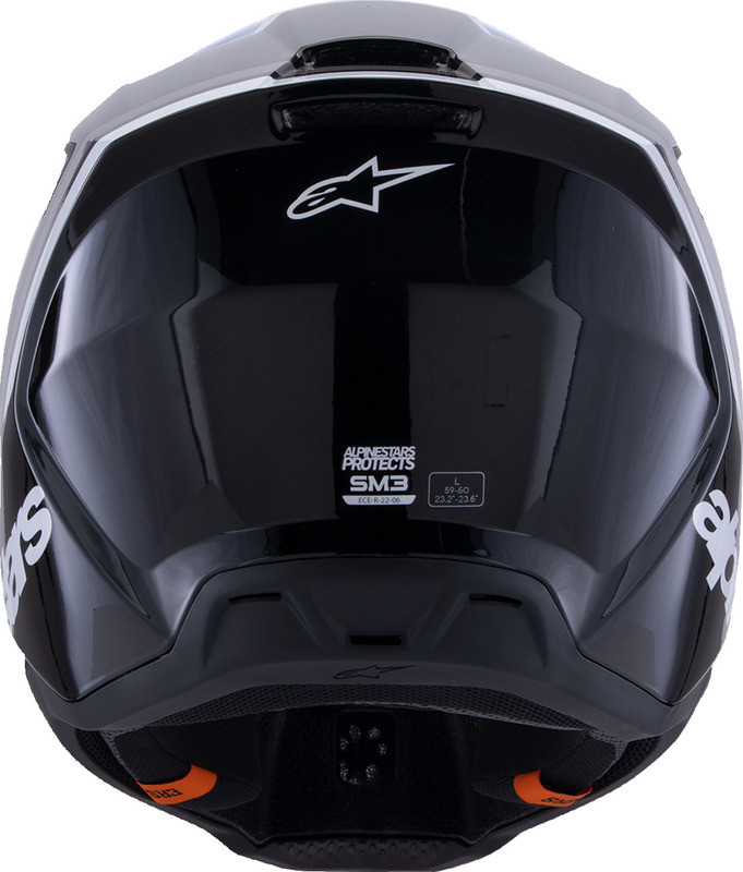 Alpinestars SM3 Radium Gloss Black White Gray Helmet