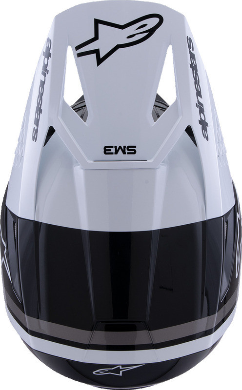 Alpinestars SM3 Radium Gloss Black White Gray Helmet