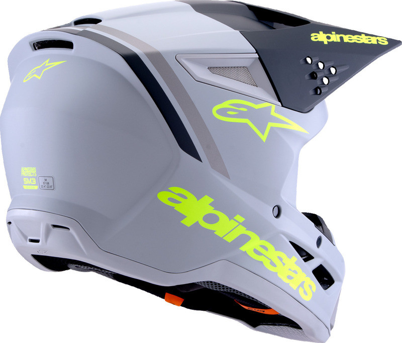 Alpinestars SM3 Radium Matte Gray Black Yellow Fluo Helmet
