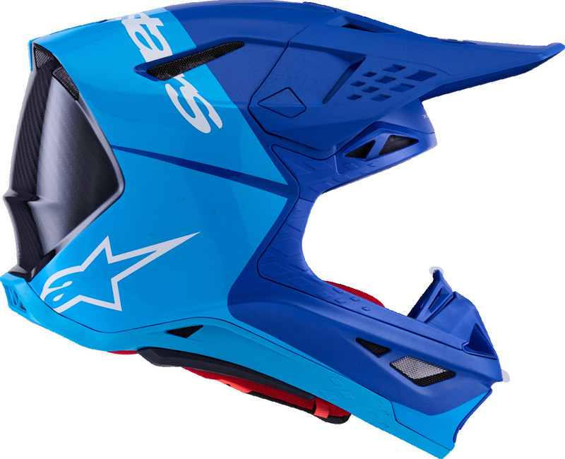 Alpinestars Supertech M10 Flood Blue Black Carbon Helmet